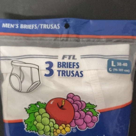 Fruit of The Loom FTL 3 Pack Men's Briefs Large 38-40 100% Cotton Vintage 2001 - Picture 2 of 8